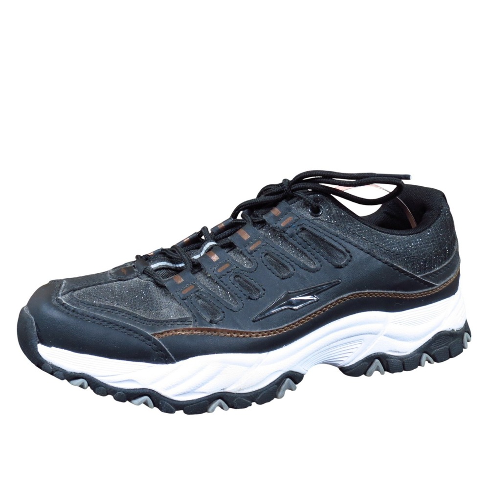 Avia Elevate Womens Athletic Sneakers Size 8.5 Black White Trail Comfort Grip